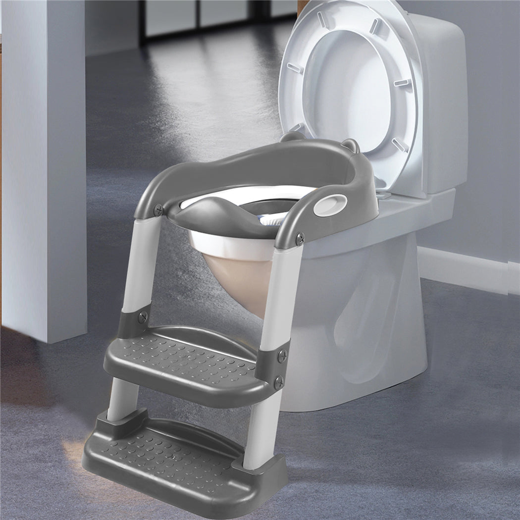 BoPeep Kids Toilet Ladder Grey-2006733052058931206