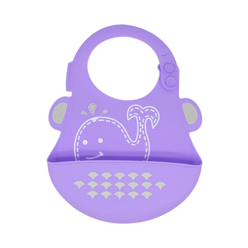 Marcus & Marcus - Baby Bib - Willo the Whale-Purple-2072838575195557888