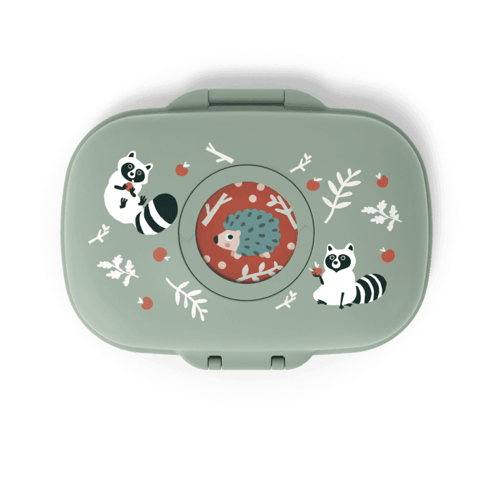 Monbento Gram Snack Box-Green Raccoon Green Raccoon-2006733344116707329
