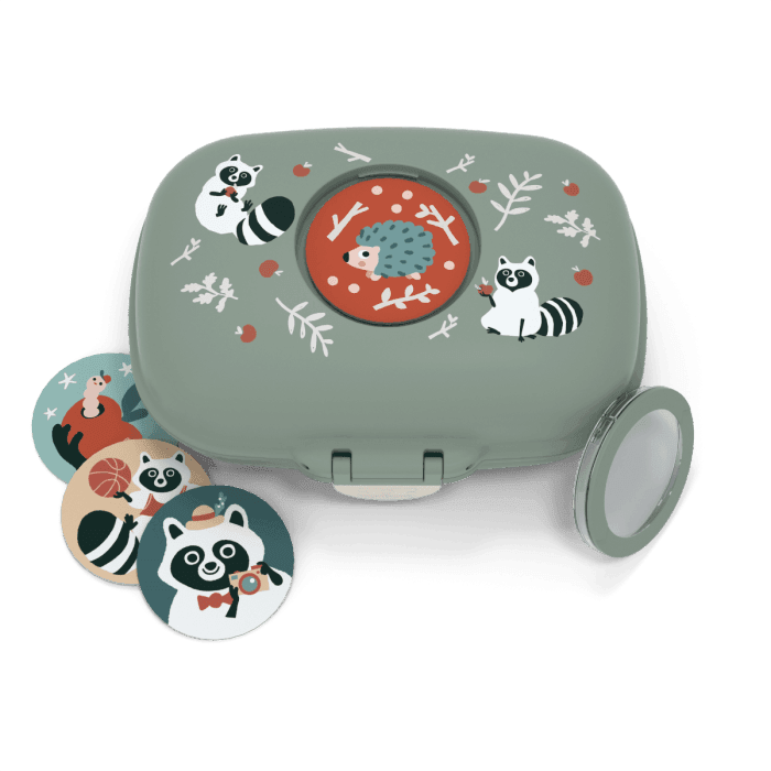 Monbento Gram Snack Box-Green Raccoon Green Raccoon-2006733344116707330