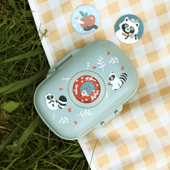 Monbento Gram Snack Box-Green Raccoon Green Raccoon-2006733344116707334