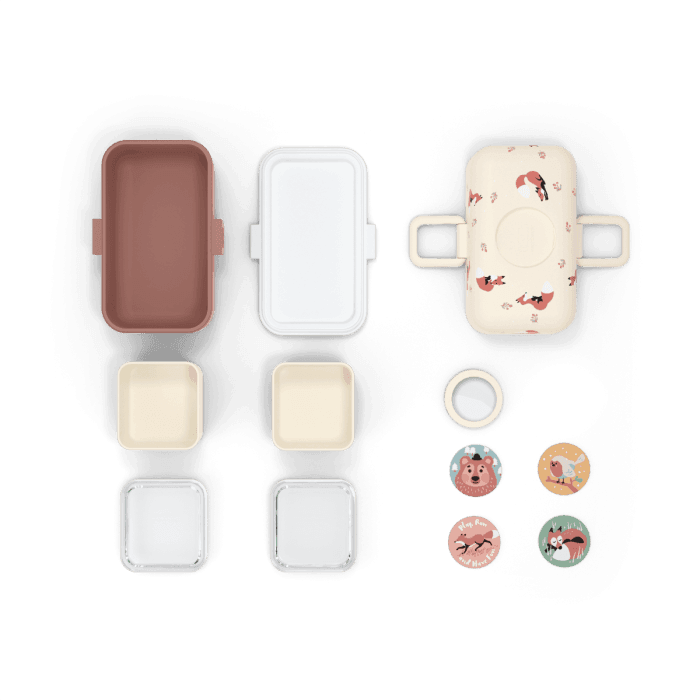 Monbento Tresor Graphic Kids's Bento Box- Cinnamon Fox Cinnamon Fox-2006733344750047237