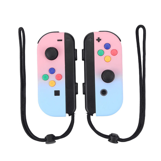 Wireless Controller Gamepad For Nintendo Switch Joy Con Left + Right - Pink&Green Gradient + Wrist Strap
