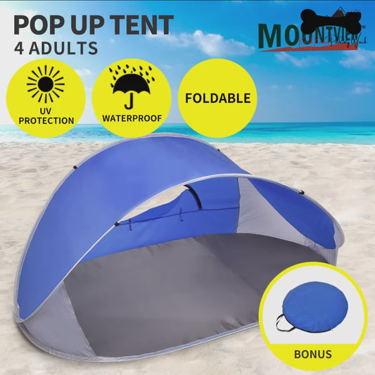 Mountview Pop Up Tent Camping Beach Blue