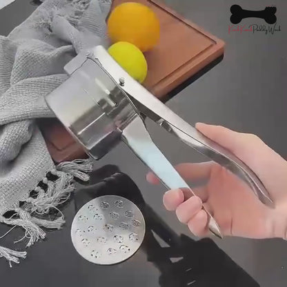 Stainless Steel Potato Ricer Fruit Manual Press Masher with 3 Discs Professional