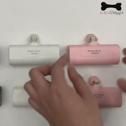 5000mAh Pocket Power Bank Mini Portable Charger Fast Charging Type C Android