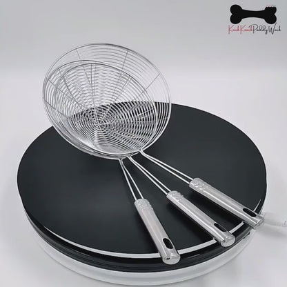 Set of 3 Spider  Stainless Steel Strainer Skimmer Spoon For Cooking Frying Pasta