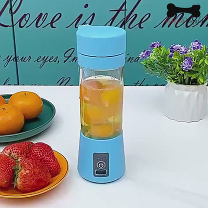 6-Blades Rechargeable Portable USB Electric Fruit Juicer Blender Travel Bottle