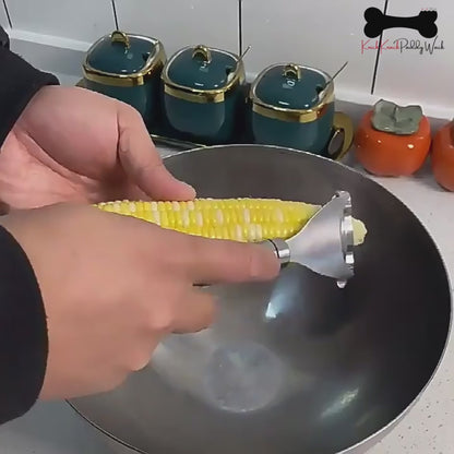 One-Step Corn Peeler Kitchen Tool Thresher Cob Kernel Cutter Stripper Remover