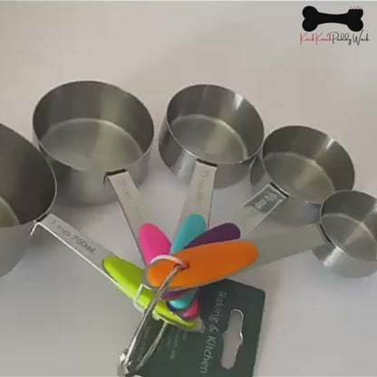 10PCS Stainless Steel Measuring Spoons Cups Baking Teaspoon Kitchen Gadget Kit