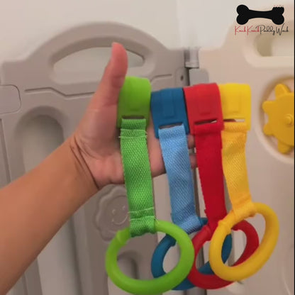 4pcs Baby Crib Pull Rings Walking Training Ring Security Baby Stand Up