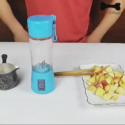 6-Blades Rechargeable Portable USB Electric Fruit Juicer Blender Travel Bottle