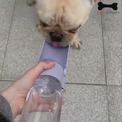 420ml Portable Dog Drinking Bottle Dispenser Water Feeder Pet Cup Bowl Outdoor