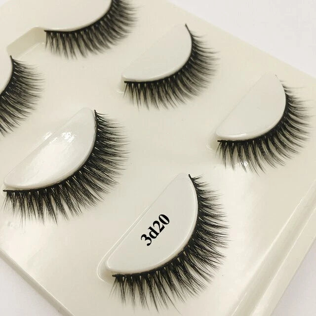 5 PAIRS Eyelashes Eye Lashes Natural Long Makeup False Mink Handmade Fake
