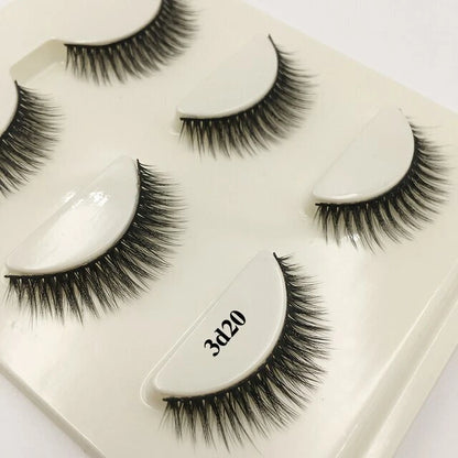 5 PAIRS Eyelashes Eye Lashes Natural Long Makeup False Mink Handmade Fake