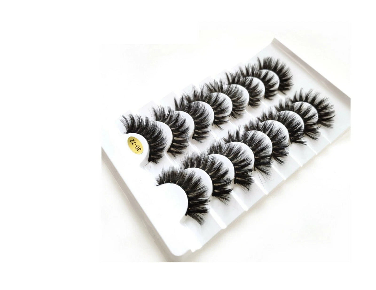 5 PAIRS Eyelashes Eye Lashes Natural Long Makeup False Mink Handmade Fake
