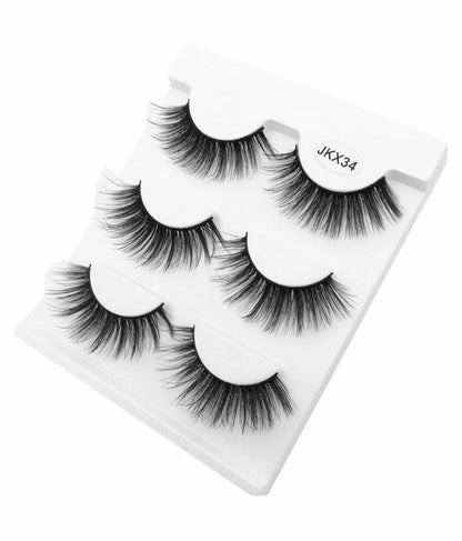5 PAIRS Eyelashes Eye Lashes Natural Long Makeup False Mink Handmade Fake