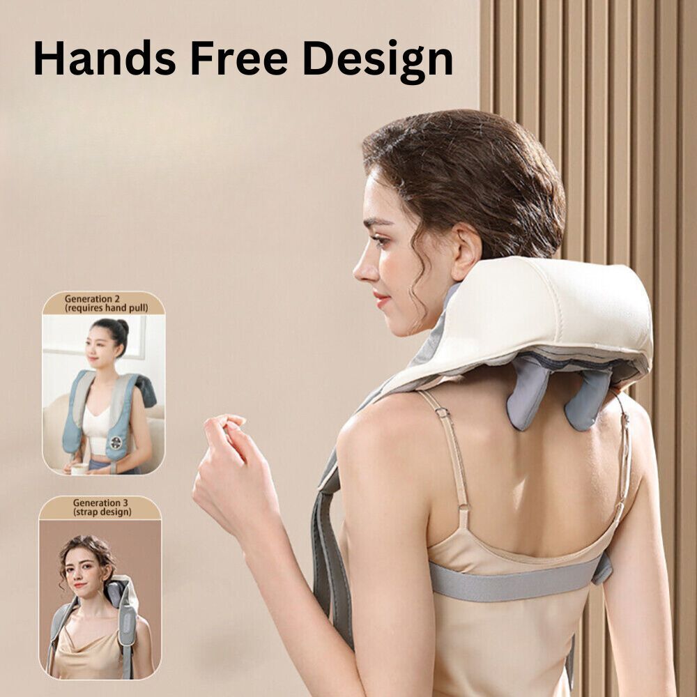 5D Goletsure Neck, Shoulder & Trapezius Massager with Heat For Pain Relief