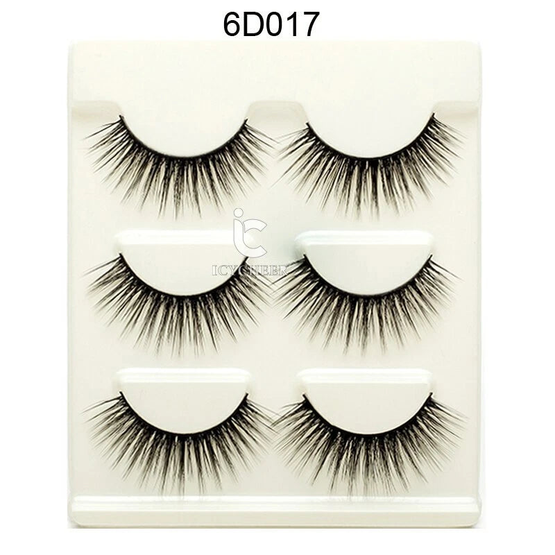 5 PAIRS Eyelashes Eye Lashes Natural Long Makeup False Mink Handmade Fake