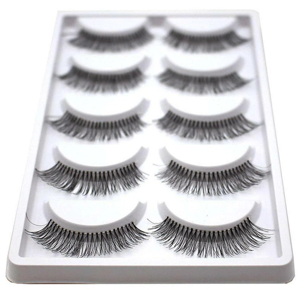 5 PAIRS Eyelashes Eye Lashes Natural Long Makeup False Mink Handmade Fake
