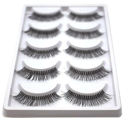 5 PAIRS Eyelashes Eye Lashes Natural Long Makeup False Mink Handmade Fake