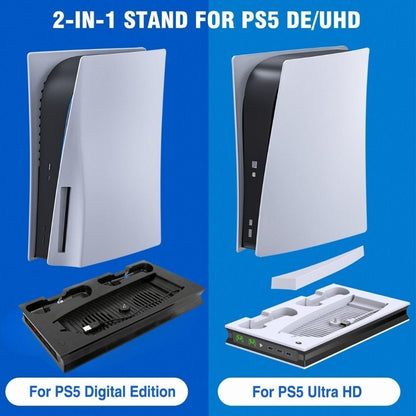 PlayStation PS5 Stand with Cooling Fan & Dual Controller Charging Dock