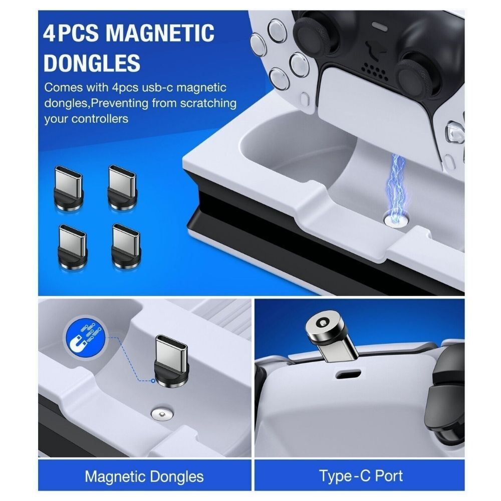 PlayStation PS5 Stand with Cooling Fan & Dual Controller Charging Dock