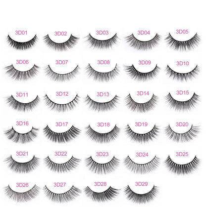 5 PAIRS Eyelashes Eye Lashes Natural Long Makeup False Mink Handmade Fake