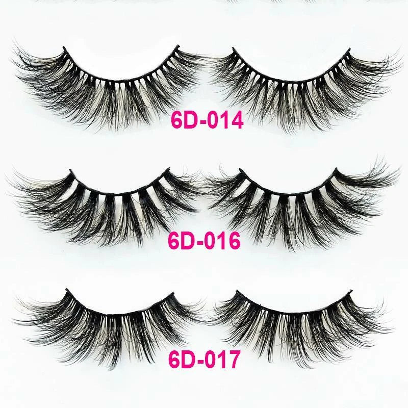 5 PAIRS Eyelashes Eye Lashes Natural Long Makeup False Mink Handmade Fake