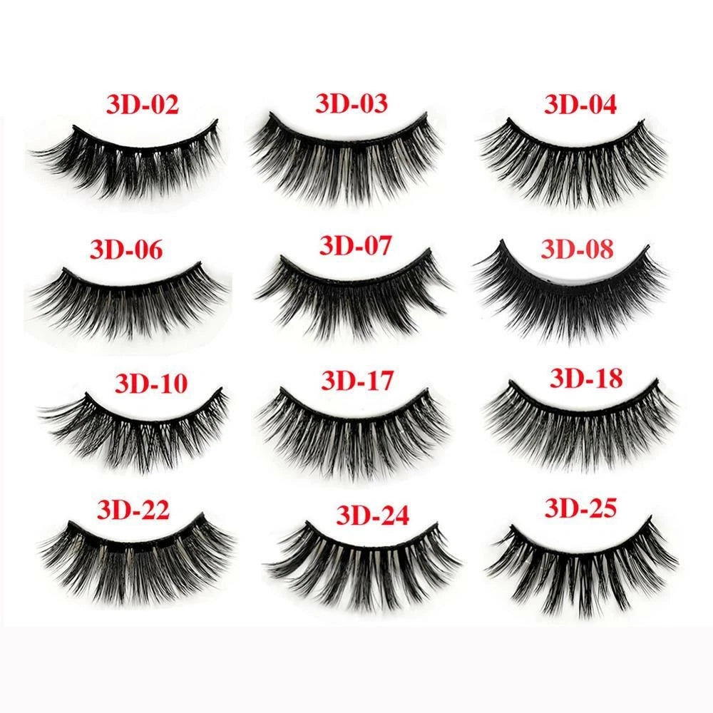 5 PAIRS Eyelashes Eye Lashes Natural Long Makeup False Mink Handmade Fake