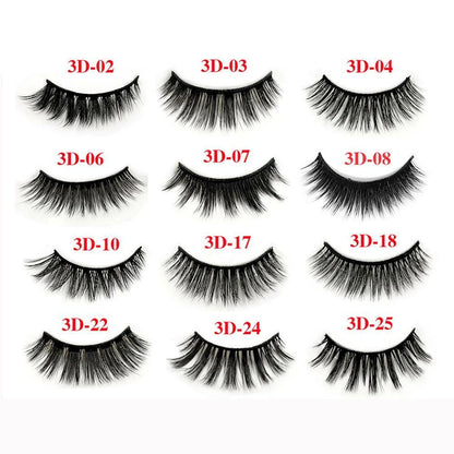 5 PAIRS Eyelashes Eye Lashes Natural Long Makeup False Mink Handmade Fake