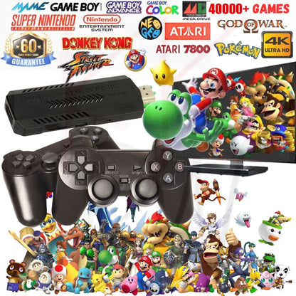 Bring nostalgia to life with our HDMI TV Retro Video Game Stick! With over 40000+ games, this gaming console is perfect for light, medium, or heavy gaming. Relive your childhood memories and enjoy endless hours of fun and entertainment. Plug and play on any TV with HDMI compatibility.