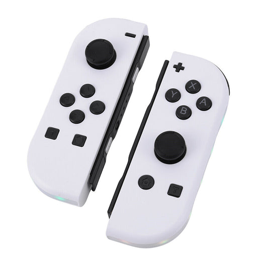 Wireless Controller Gamepad For Nintendo Switch Joy Con Left + Right - White Classic with LED