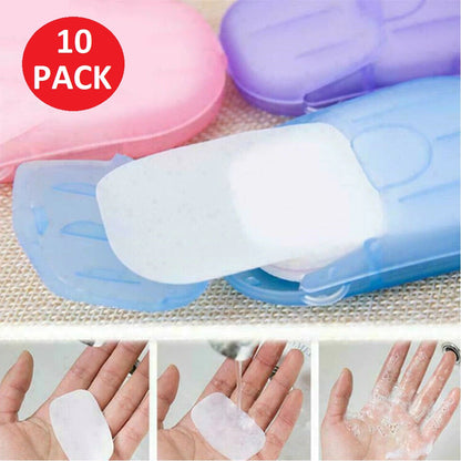 Portable Washing Slice Sheets Hand Bath Travel Scented Foaming Paper Soap