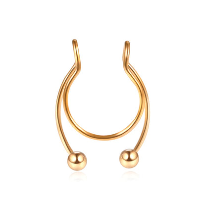 Fake Nose Ring Hoop Septum Lip C Clip Earring Piercing Body Jewellery Piercing