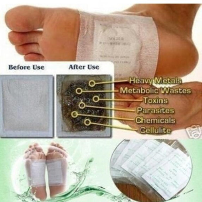 Detox Foot Pad Patches Pads Natural Plant Detox Herbal Toxin Removal Sticky Adhesive