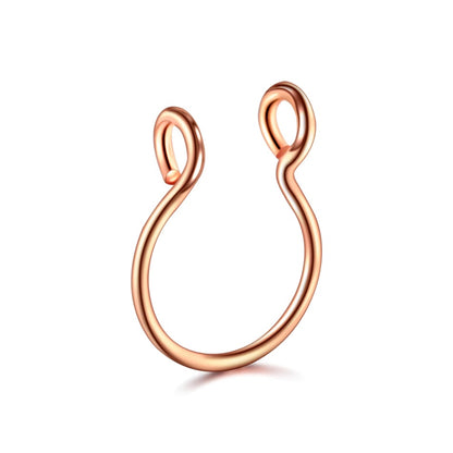 Fake Nose Ring Hoop Septum Lip C Clip Earring Piercing Body Jewellery Piercing