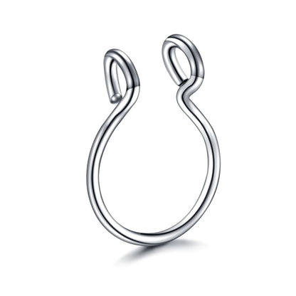 Fake Nose Ring Hoop Septum Lip C Clip Earring Piercing Body Jewellery Piercing