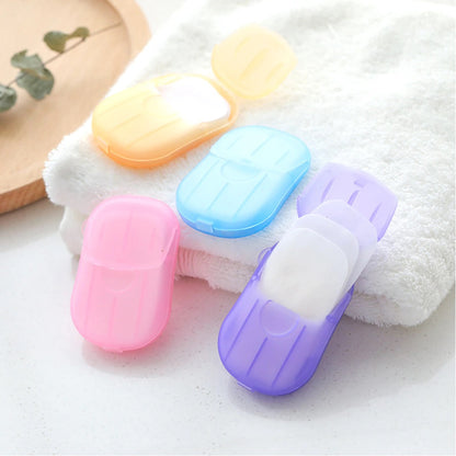 Portable Washing Slice Sheets Hand Bath Travel Scented Foaming Paper Soap