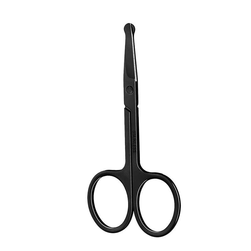 Round Head Nose Hair Trimming Scissors - Eyebrow Eyelash Manicure