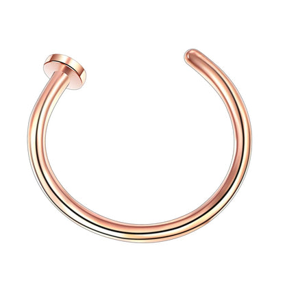 Fake Nose Ring Hoop Septum Lip C Clip Earring Piercing Body Jewellery Piercing