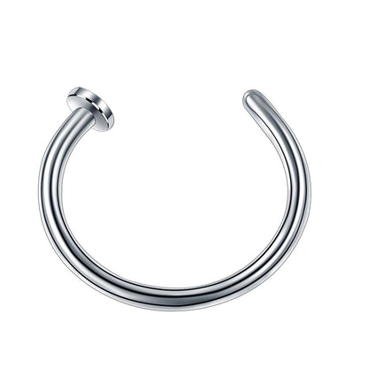 Fake Nose Ring Hoop Septum Lip C Clip Earring Piercing Body Jewellery Piercing