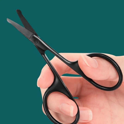 Round Head Nose Hair Trimming Scissors - Eyebrow Eyelash Manicure