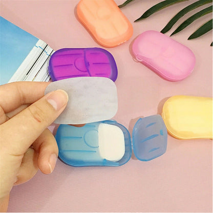 Portable Washing Slice Sheets Hand Bath Travel Scented Foaming Paper Soap