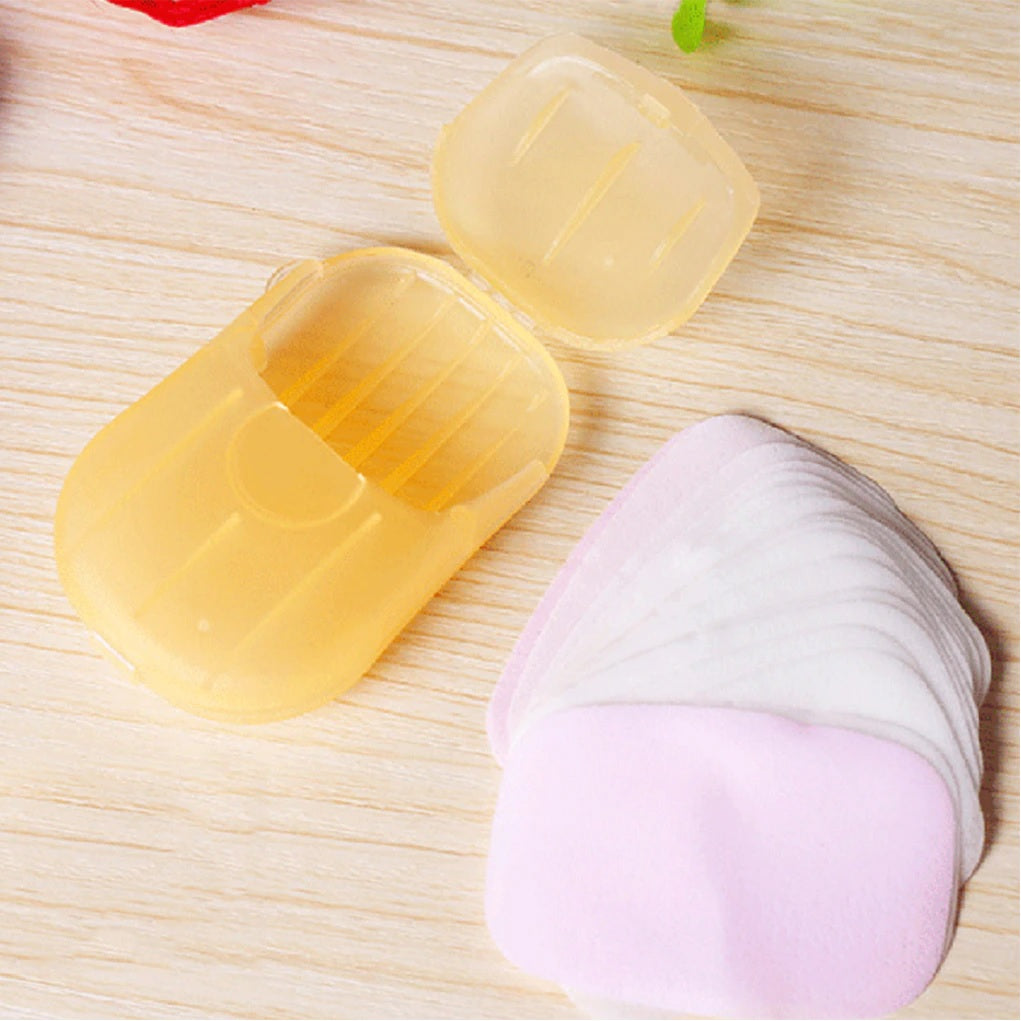 Portable Washing Slice Sheets Hand Bath Travel Scented Foaming Paper Soap