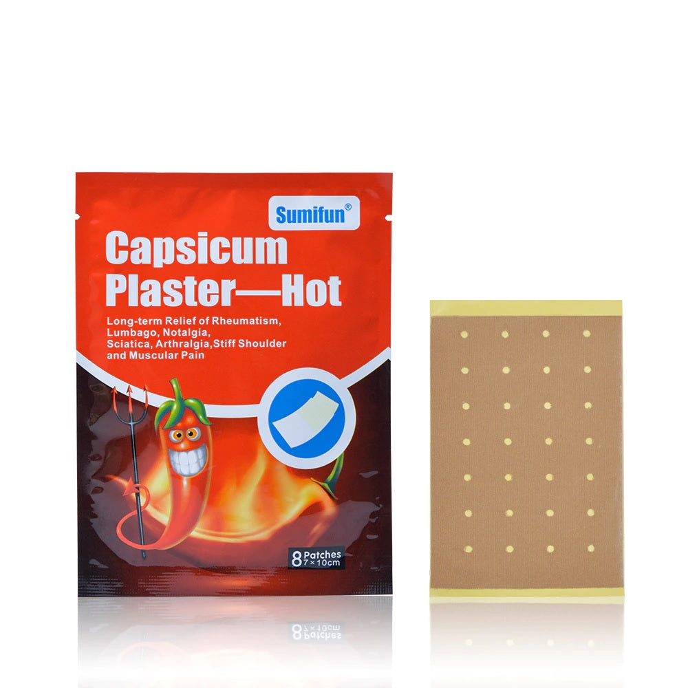 Hot Herbal Capsicum Pain Relief Patches Capsicum Plaster for Muscle Strain
