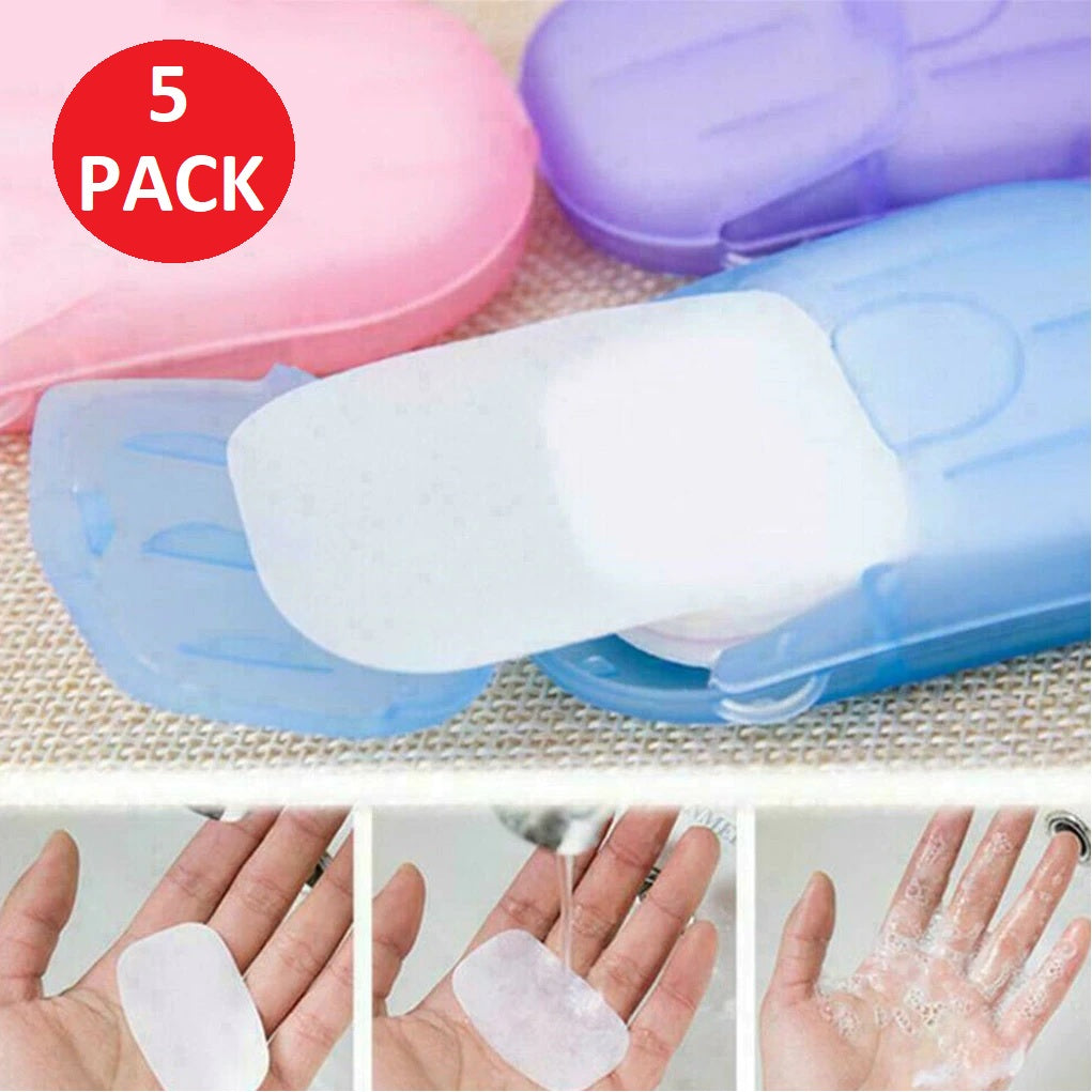 Portable Washing Slice Sheets Hand Bath Travel Scented Foaming Paper Soap