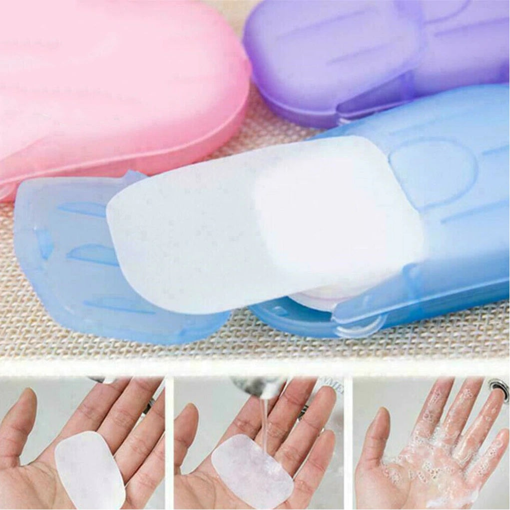 Portable Washing Slice Sheets Hand Bath Travel Scented Foaming Paper Soap