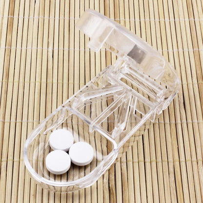 Portable Pill Cutter Tablet Vitamin Splitter Divider Travel Medicine Storage Box