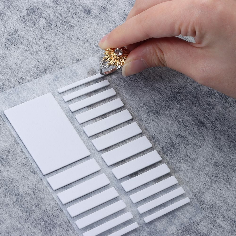 19PCS Invisible Ring Size Adjuster Resizer Set Reducer Pad Resizing Jewellery